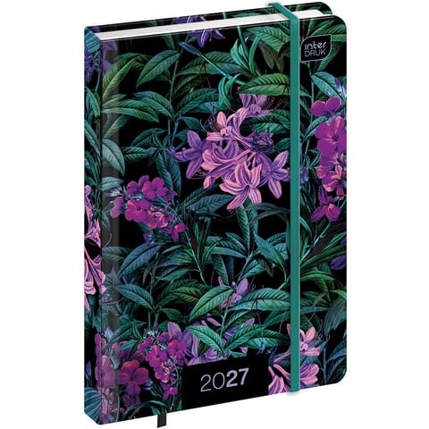⁨Kalendarz książkowy 2027 A6 192 Mat+UV Lilac INTERDRUK⁩ w sklepie Wasserman.eu