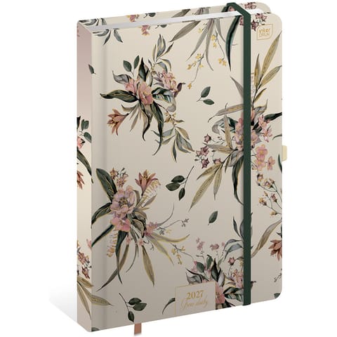 ⁨Kalendarz książkowy 2027 B5 192 Metallic Blossom Daily INTERDRUK⁩ w sklepie Wasserman.eu