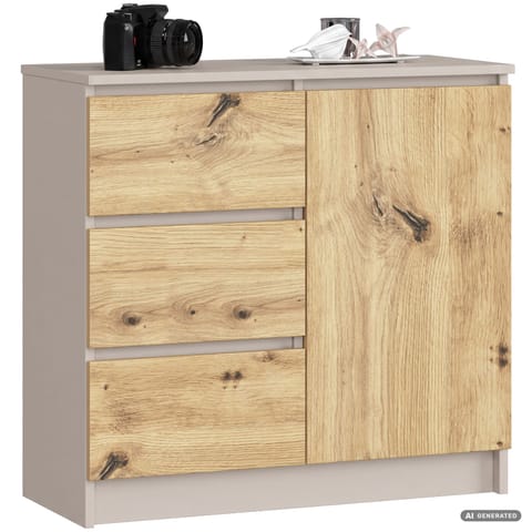 ⁨KOMODA K80 JERRY 1D 3SZ PK KASZMIR / DĄB ARTISAN⁩ w sklepie Wasserman.eu