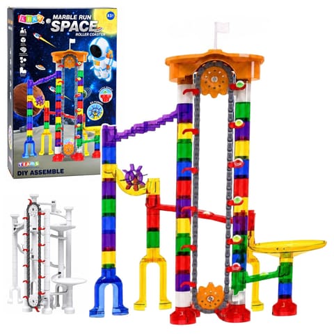 ⁨Klocki Konstrukcyjne Kosmiczny Tor Dla Kulek Tunele Transparent 3D 153 el.⁩ w sklepie Wasserman.eu