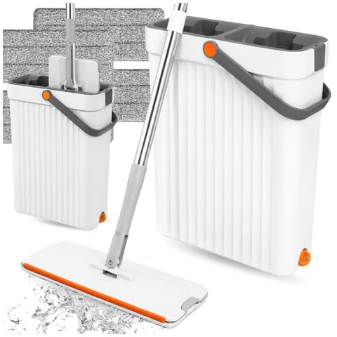 ⁨MOP Z WIADREM 2-KOMOROWYM WASH + DRY – 33 CM + 4 WKŁADY MIKROFIBRA⁩ w sklepie Wasserman.eu