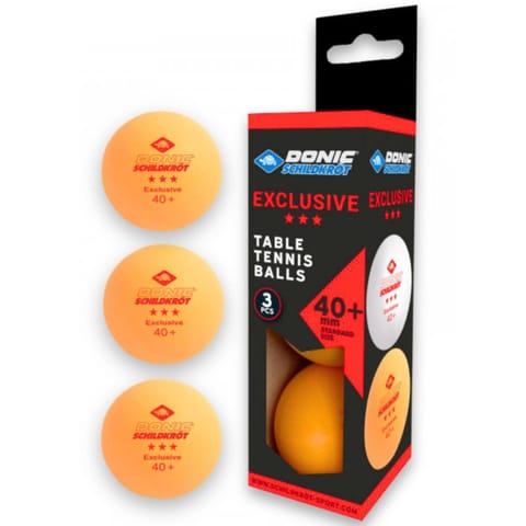 ⁨PIŁECZKI DO TENISA STOŁOWEGO EXCLUSIVE 3 POMARAŃCZOWE 3SZT DONIC⁩ w sklepie Wasserman.eu