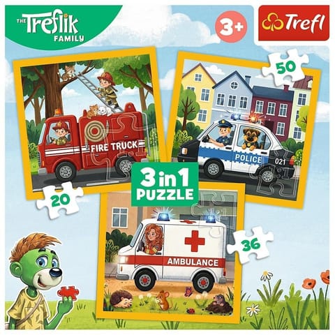 ⁨Puzzle 3w1 Radosne uśmiechy TREFL⁩ w sklepie Wasserman.eu