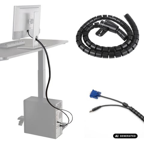 ⁨Organizator/maskownica kabli Maclean, 15mm x 1000mm, czarna, MCTV-898 B⁩ w sklepie Wasserman.eu