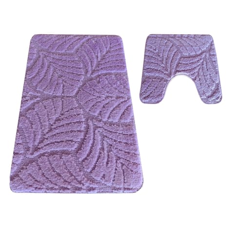 ⁨Komplet łazienkowy Montana z wycięciem CLT-022 Lilac różowy Komplet (50 cm x 80 cm i 40 cm x 50 cm)⁩ w sklepie Wasserman.eu