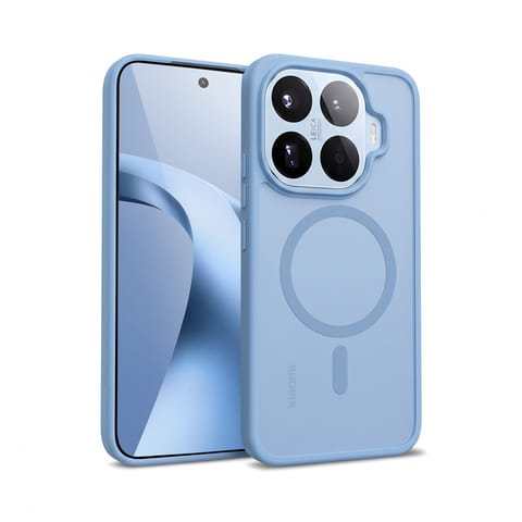 ⁨Crong Hybrid Matte Magnetic - Etui MagSafe Xiaomi 17T (niebieski)⁩ w sklepie Wasserman.eu