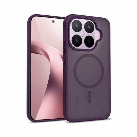 ⁨Crong Hybrid Matte Magnetic - Etui MagSafe Xiaomi 17T (fioletowy)⁩ w sklepie Wasserman.eu