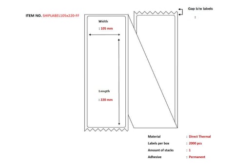 ⁨Capture Ship-label 105 x 220mm,⁩ w sklepie Wasserman.eu