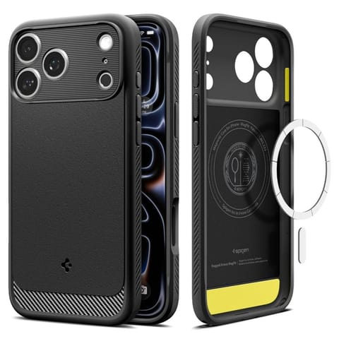 ⁨Spigen Rugged Armor Mag MagSafe - Etui do iPhone 18 Pro / 17 Pro (Matte Black)⁩ w sklepie Wasserman.eu