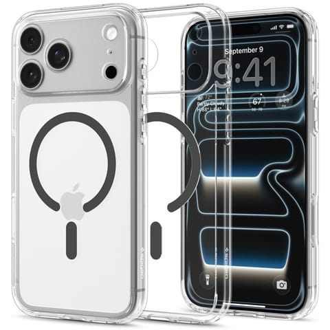 ⁨Spigen Ultra Hybrid Mag MagSafe - Etui do iPhone 18 Pro Max / 17 Pro Max (Clear/Graphite)⁩ w sklepie Wasserman.eu
