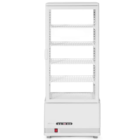 ⁨Glazed refrigerated display cabinet 98L 4 shelves white ARKTIC Hendi 233665⁩ at Wasserman.eu