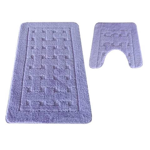 ⁨Komplet łazienkowy Montana z wycięciem CLT-12 Lilac różowy Komplet (50 cm x 80 cm i 40 cm x 50 cm)⁩ w sklepie Wasserman.eu