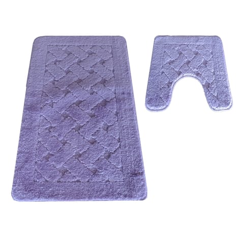⁨Komplet łazienkowy Montana z wycięciem CLT-31 Lilac różowy Komplet (50 cm x 80 cm i 40 cm x 50 cm)⁩ w sklepie Wasserman.eu