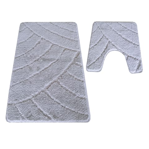 ⁨Komplet łazienkowy Montana z wycięciem CLT-825 Grey szary Komplet (50 cm x 80 cm i 40 cm x 50 cm)⁩ w sklepie Wasserman.eu