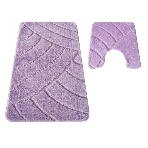 ⁨Komplet łazienkowy Montana z wycięciem CLT-825 Lilac różowy Komplet (50 cm x 80 cm i 40 cm x 50 cm)⁩ w sklepie Wasserman.eu
