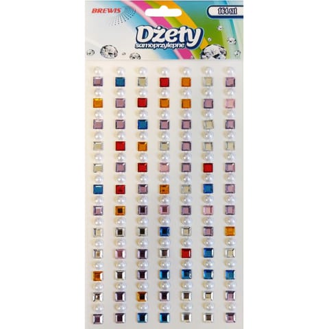 ⁨Dżety samoprzylepne kwadraty 164szt. DS88 BREWIS⁩ w sklepie Wasserman.eu