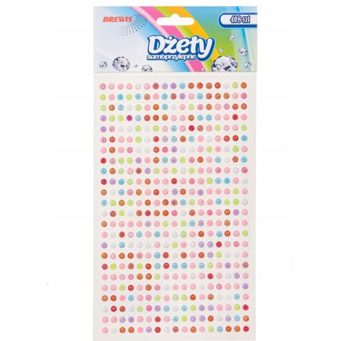 ⁨Dżety samoprzylepne kwiatki 3mm 408szt. DS102 BREWIS⁩ w sklepie Wasserman.eu