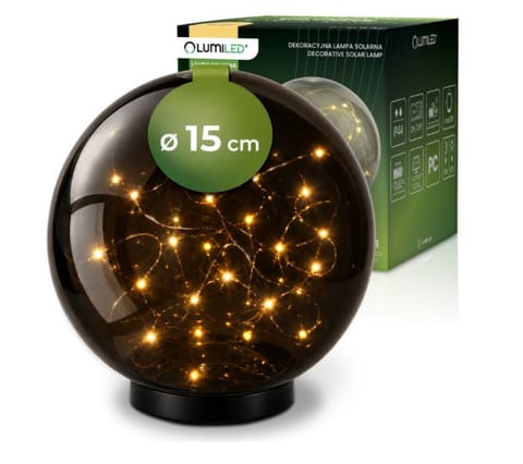 ⁨LAMPA SOLARNA KULA PRZYPALANA GLORIS 15CM - 3000K⁩ w sklepie Wasserman.eu