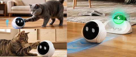 ⁨INTELIGENTNY ROBOT Z KAMERĄ MOBILNĄ APTI-PET1-TUYA - 1080p APTI⁩ w sklepie Wasserman.eu