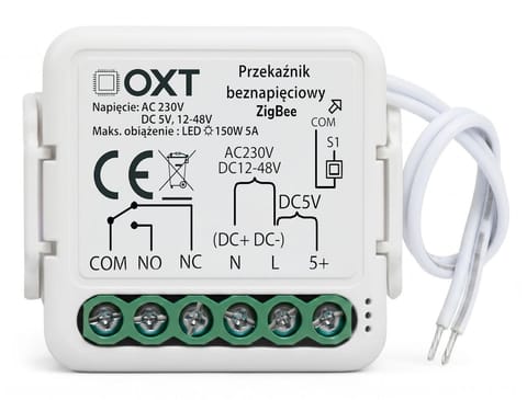 ⁨Moduł OXT Mini Przekaźnik beznapięciowy AC 230V DC 5V 12-48V ZigBee TUYA T250DC⁩ w sklepie Wasserman.eu