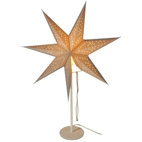 ⁨LAMPKA STOJĄCA GWIAZDA DEKORACYJNA 65CM E 14 SREBRNA⁩ w sklepie Wasserman.eu