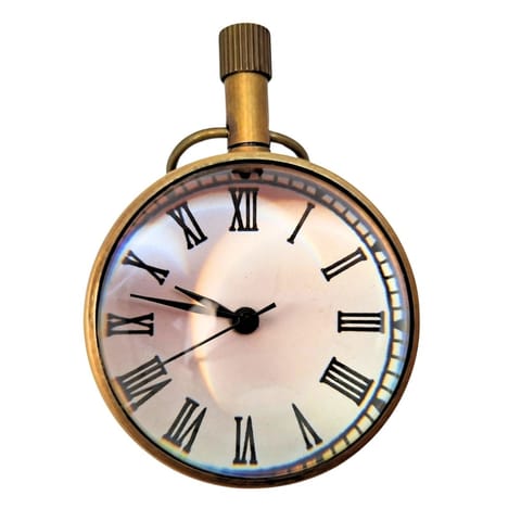 ⁨Mosiężny Zegar Kula w Stylu Retro - CLK-0569⁩ w sklepie Wasserman.eu