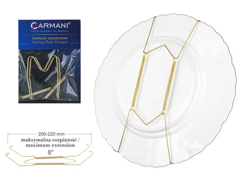 ⁨Zawiesie sprężynkowe złote - uchwyt pod talerze 20cm⁩ w sklepie Wasserman.eu