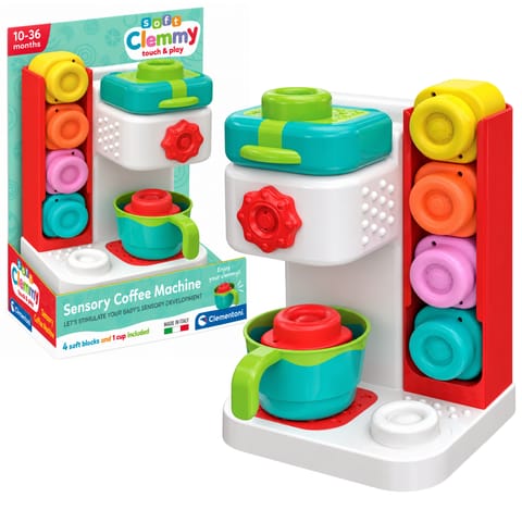 ⁨Clemmy Sensoryczny Ekspres do Kawy Miękkie Klocki Clementoni 17616⁩ w sklepie Wasserman.eu