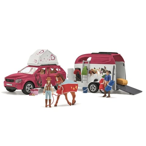 ⁨Horse adventures with a car and trailer⁩ at Wasserman.eu