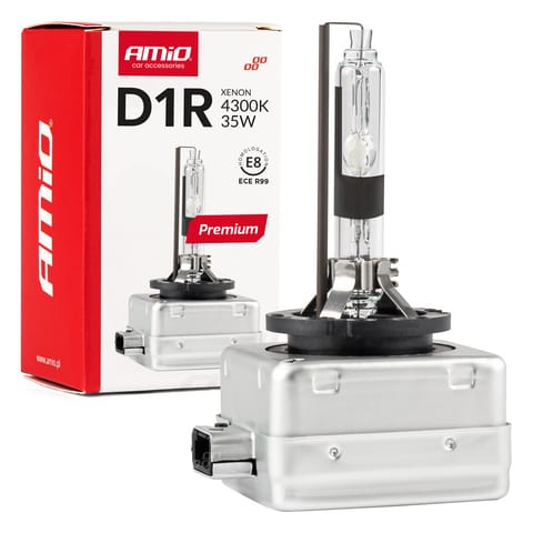 ⁨Żarówka ksenonowa żarnik xenon d1r 4300k amio premium amio-01966⁩ w sklepie Wasserman.eu