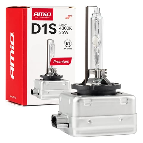 ⁨Żarówka ksenonowa żarnik xenon d1s 4300k amio premium amio-01408⁩ w sklepie Wasserman.eu