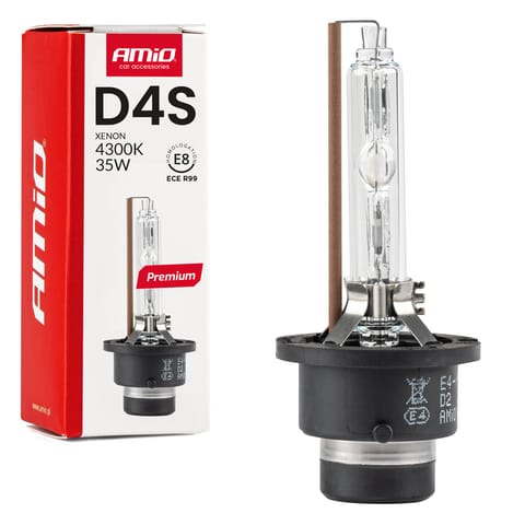 ⁨Żarówka ksenonowa żarnik xenon d4s 4300k amio premium amio-01980⁩ w sklepie Wasserman.eu