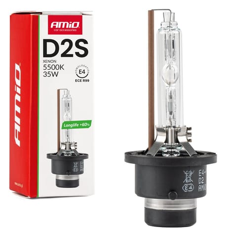 ⁨Żarówka ksenonowa żarnik xenon d2s 5500k amio long life amio-01974⁩ w sklepie Wasserman.eu