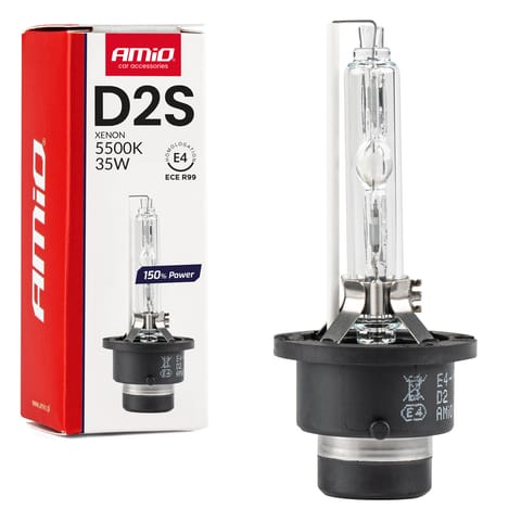 ⁨Żarówka ksenonowa żarnik xenon d2s 5500k amio 150% power amio-01973⁩ w sklepie Wasserman.eu