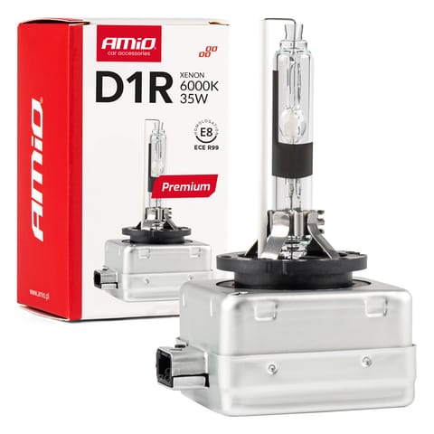 ⁨Żarówka ksenonowa żarnik xenon d1r 6000k amio premium amio-01967⁩ w sklepie Wasserman.eu