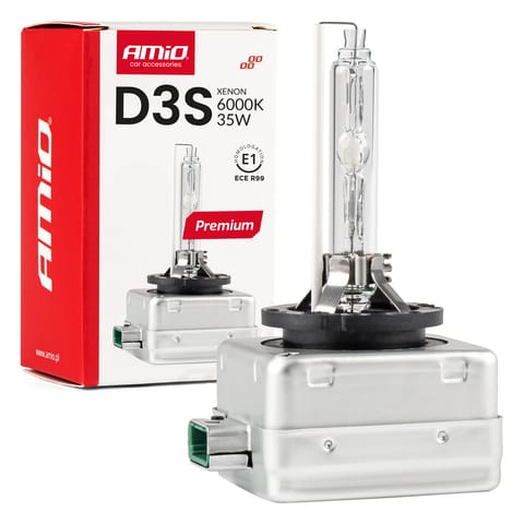⁨Żarówka ksenonowa żarnik xenon d3s 6000k amio premium amio-01979⁩ w sklepie Wasserman.eu