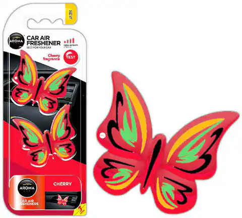 ⁨Odświeżacz powietrza aroma fancy shapes butterfly cherry⁩ w sklepie Wasserman.eu