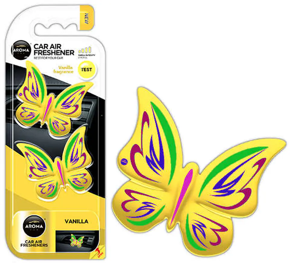 ⁨Odświeżacz powietrza aroma fancy shapes butterfly wanilia⁩ w sklepie Wasserman.eu