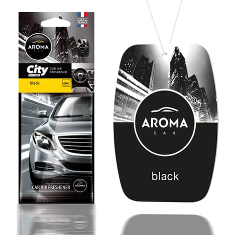 ⁨Odświeżacz powietrza aroma car city card black⁩ w sklepie Wasserman.eu