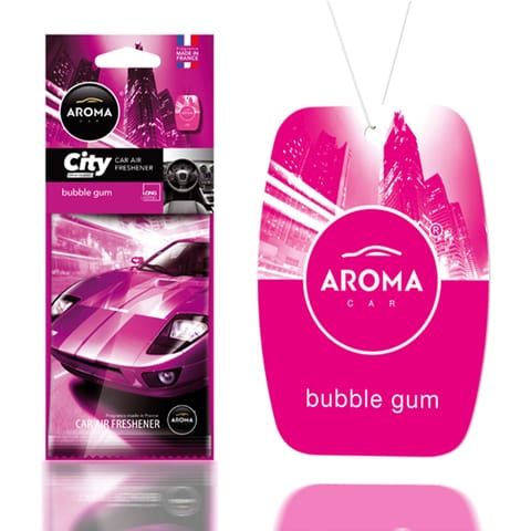 ⁨Odświeżacz powietrza aroma car city card bubble gum⁩ w sklepie Wasserman.eu