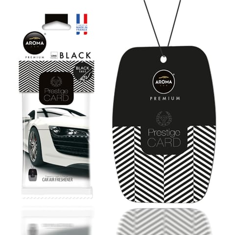 ⁨Odświeżacz powietrza aroma prestige card black⁩ w sklepie Wasserman.eu