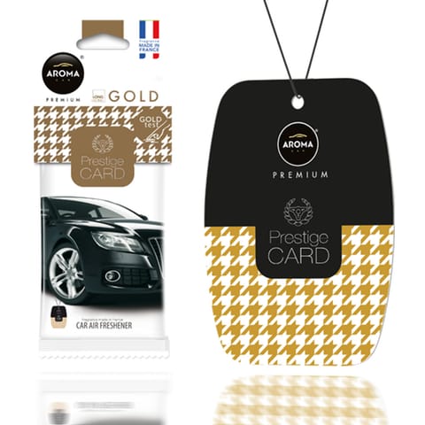 ⁨Aroma prestige card gold air freshener⁩ at Wasserman.eu
