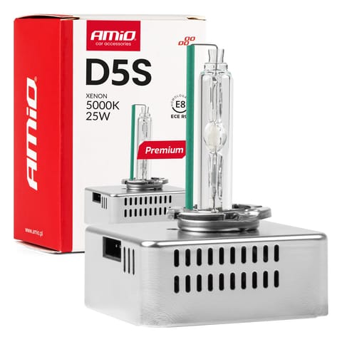 ⁨Żarówka ksenonowa żarnik hid xenon d5s 5000k amio premium amio-01220⁩ w sklepie Wasserman.eu