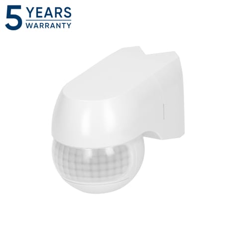 ⁨Czujnik ruchu 220st. 1200W, IP44, 3 rodzaje montażu, biały⁩ w sklepie Wasserman.eu