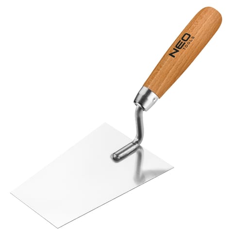 ⁨Kielnia sztukatorska trapezowa, 140 mm, uchwyt drewniany⁩ w sklepie Wasserman.eu