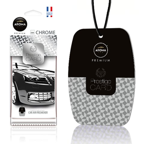 ⁨Aroma prestige card chrome air freshener⁩ at Wasserman.eu