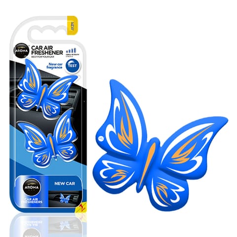 ⁨Odświeżacz powietrza aroma fancy shapes butterfly new car⁩ w sklepie Wasserman.eu