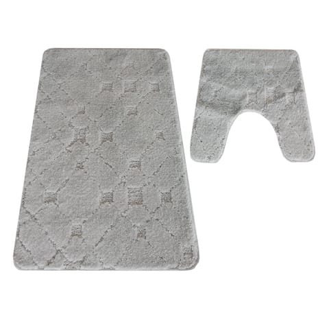 ⁨Komplet łazienkowy Montana z wycięciem CLTFLOZ Grey szary Komplet (50 cm x 80 cm i 40 cm x 50 cm)⁩ w sklepie Wasserman.eu