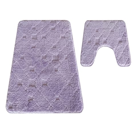 ⁨Komplet łazienkowy Montana z wycięciem CLTFLOZ Lilac różowy Komplet (50 cm x 80 cm i 40 cm x 50 cm)⁩ w sklepie Wasserman.eu