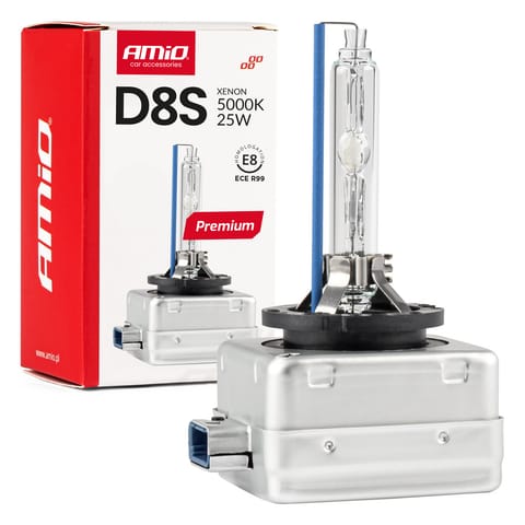 ⁨Żarówka ksenonowa żarnik hid xenon d8s 5000k amio premium amio-02395⁩ w sklepie Wasserman.eu